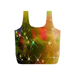 Star Christmas Background Image Red Full Print Recycle Bags (s)  by Nexatart