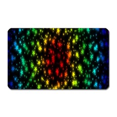 Star Christmas Curtain Abstract Magnet (rectangular) by Nexatart