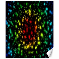 Star Christmas Curtain Abstract Canvas 8  X 10  by Nexatart