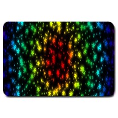 Star Christmas Curtain Abstract Large Doormat  by Nexatart