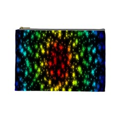 Star Christmas Curtain Abstract Cosmetic Bag (large)  by Nexatart