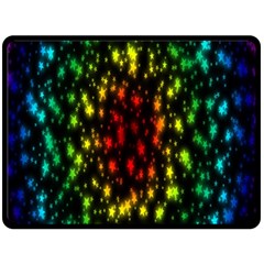 Star Christmas Curtain Abstract Fleece Blanket (large)  by Nexatart