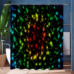 Star Christmas Curtain Abstract Shower Curtain 60  X 72  (medium)  by Nexatart