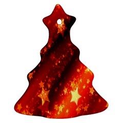 Star Christmas Pattern Texture Christmas Tree Ornament (two Sides) by Nexatart