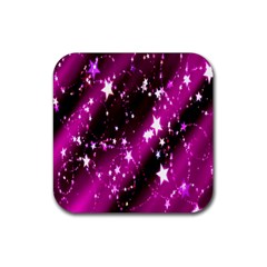 Star Christmas Sky Abstract Advent Rubber Coaster (square)  by Nexatart