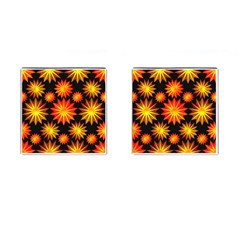 Stars Patterns Christmas Background Seamless Cufflinks (square) by Nexatart