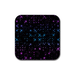 Stars Pattern Rubber Square Coaster (4 pack) 