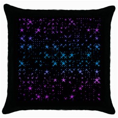 Stars Pattern Throw Pillow Case (Black)