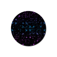 Stars Pattern Rubber Round Coaster (4 pack) 