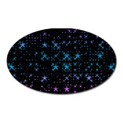 Stars Pattern Oval Magnet