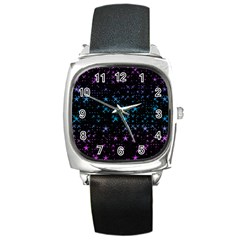 Stars Pattern Square Metal Watch