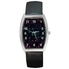 Stars Pattern Barrel Style Metal Watch