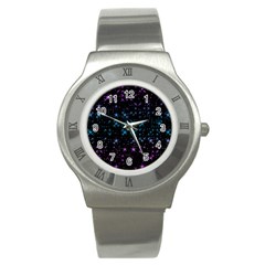 Stars Pattern Stainless Steel Watch