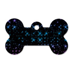 Stars Pattern Dog Tag Bone (One Side)