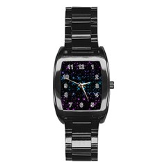 Stars Pattern Stainless Steel Barrel Watch