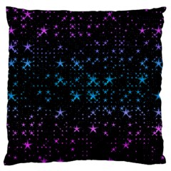 Stars Pattern Large Flano Cushion Case (One Side)