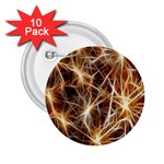 Star Golden Christmas Connection 2.25  Buttons (10 pack)  Front