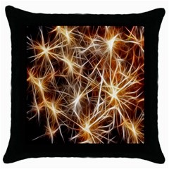 Star Golden Christmas Connection Throw Pillow Case (black) by Nexatart