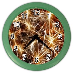 Star Golden Christmas Connection Color Wall Clocks by Nexatart