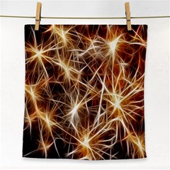 Star Golden Christmas Connection Face Towel by Nexatart