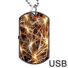 Star Golden Christmas Connection Dog Tag Usb Flash (one Side) by Nexatart