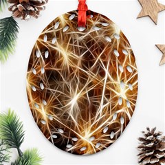 Star Golden Christmas Connection Ornament (oval Filigree) by Nexatart