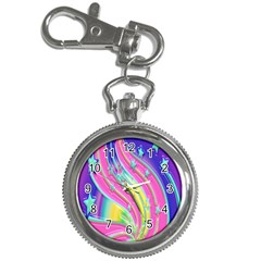 Star Christmas Pattern Texture Key Chain Watches by Nexatart