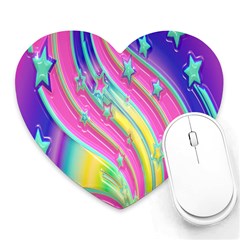 Star Christmas Pattern Texture Heart Mousepads by Nexatart