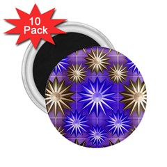 Stars Patterns Christmas Background Seamless 2.25  Magnets (10 pack) 