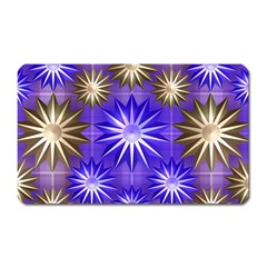 Stars Patterns Christmas Background Seamless Magnet (Rectangular)