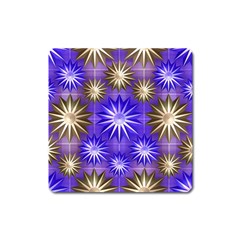 Stars Patterns Christmas Background Seamless Square Magnet