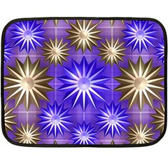 Stars Patterns Christmas Background Seamless Fleece Blanket (Mini)