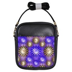 Stars Patterns Christmas Background Seamless Girls Sling Bags