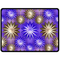 Stars Patterns Christmas Background Seamless Fleece Blanket (Large) 