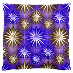 Stars Patterns Christmas Background Seamless Large Flano Cushion Case (One Side)