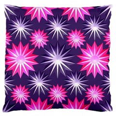 Stars Patterns Christmas Background Seamless Large Flano Cushion Case (two Sides) by Nexatart