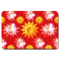 Stars Patterns Christmas Background Seamless Large Doormat  by Nexatart