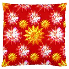 Stars Patterns Christmas Background Seamless Large Flano Cushion Case (one Side) by Nexatart