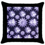 Stars Patterns Christmas Background Seamless Throw Pillow Case (Black) Front