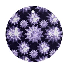 Stars Patterns Christmas Background Seamless Round Ornament (two Sides) by Nexatart