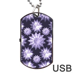 Stars Patterns Christmas Background Seamless Dog Tag Usb Flash (one Side) by Nexatart