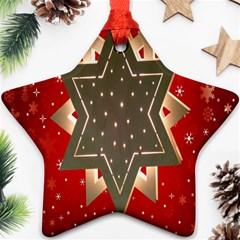 Star Wood Star Illuminated Ornament (star) by Nexatart