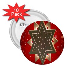 Star Wood Star Illuminated 2 25  Buttons (10 Pack)  by Nexatart