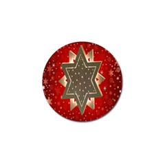 Star Wood Star Illuminated Golf Ball Marker by Nexatart