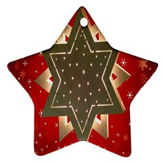 Star Wood Star Illuminated Star Ornament (two Sides)