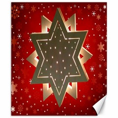 Star Wood Star Illuminated Canvas 8  X 10  by Nexatart