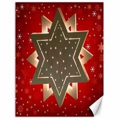 Star Wood Star Illuminated Canvas 12  X 16   by Nexatart