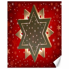 Star Wood Star Illuminated Canvas 11  X 14   by Nexatart