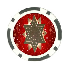 Star Wood Star Illuminated Poker Chip Card Guard by Nexatart