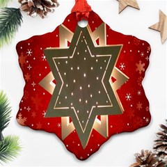 Star Wood Star Illuminated Ornament (snowflake) by Nexatart